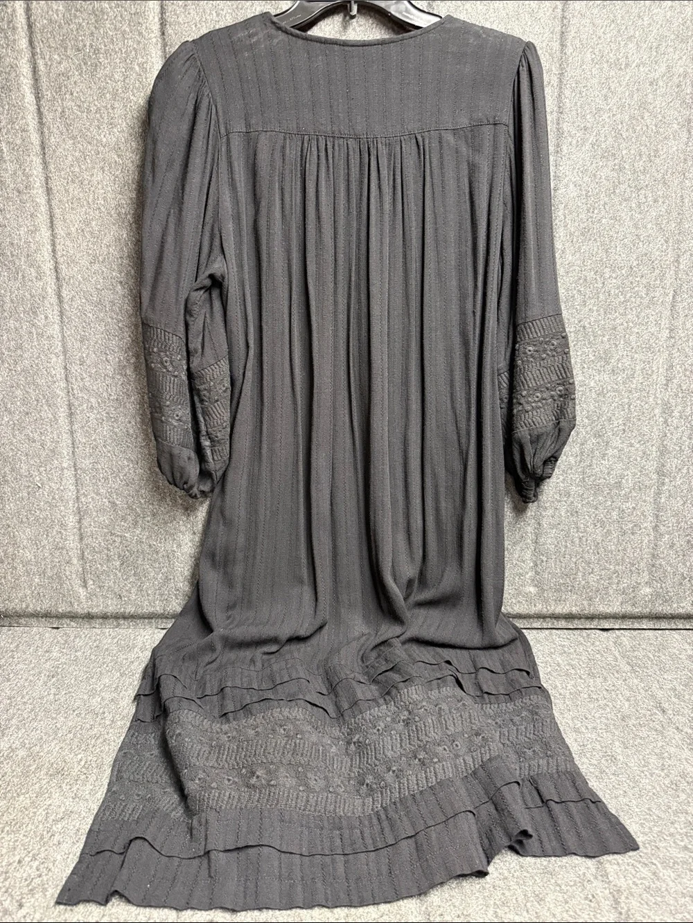 By Together black Midi Dress with Button Front - Picture 3 of 6